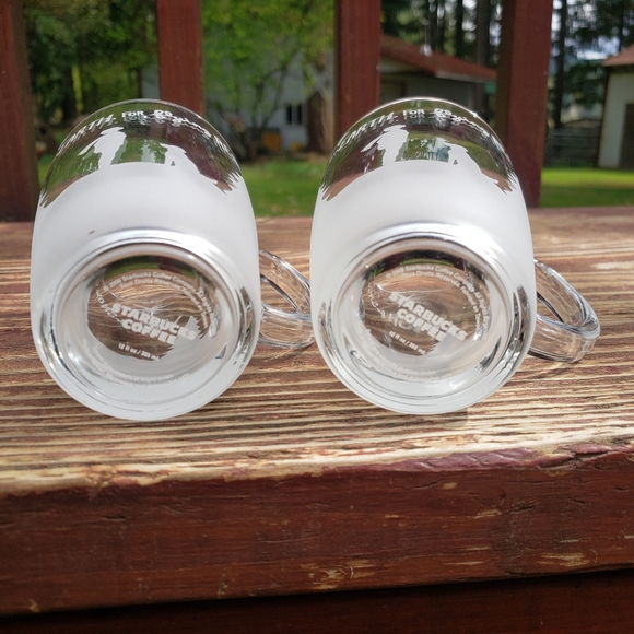 SOLS Starbucks 2009 Etched Glass Coffee Cups [2] - Picture 8 of 12